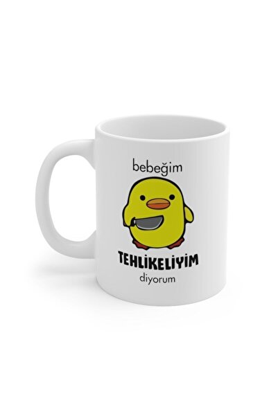 HobiShop Tehlikeli Civciv Baskılı Kupa Bardak