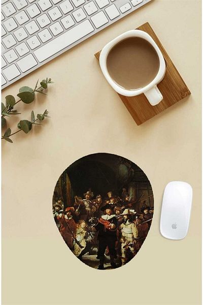 HobiShop Ποντίκι με μοτίβο Rembrandt Van Rijn με στήριγμα καρπού