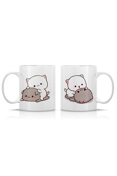 HobiShop Mochi Cat Motto Dear Love Mug
