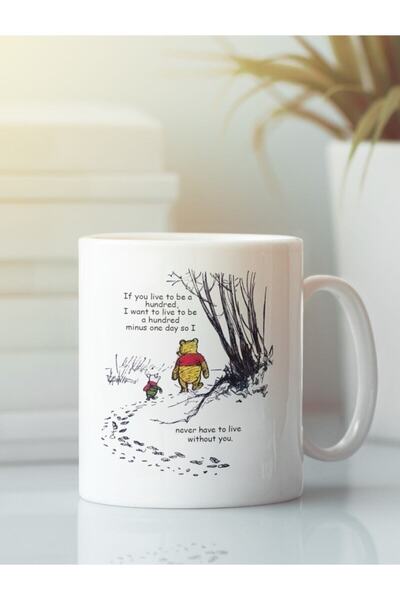 HobiShop Beyaz Kupa Bardak Winnie The Pooh