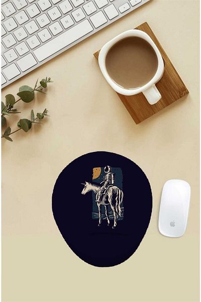 HobiShop Mouse Pad με μοτίβο αστροναύτη που ιππασία Ata με υποστήριξη καρπού