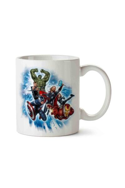 HobiShop Captain America Thor Hulk Superhero Avengers Porcelain Mug