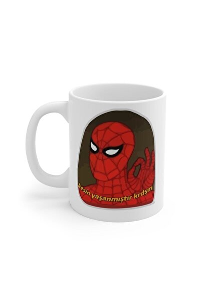HobiShop Spiderman Çıkartma Baskılı Kupa Bardak