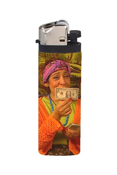 HobiShop Çakmak Dolar Pembe Sipali Full Kaplamalı Gazlı Çakmak