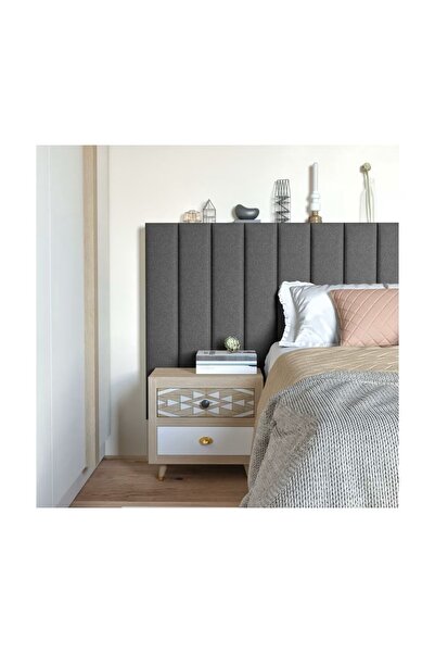 DeccoStil 90*15 cm Kumaş Kaplı 3D Duvar Paneli Seti (6 adet)