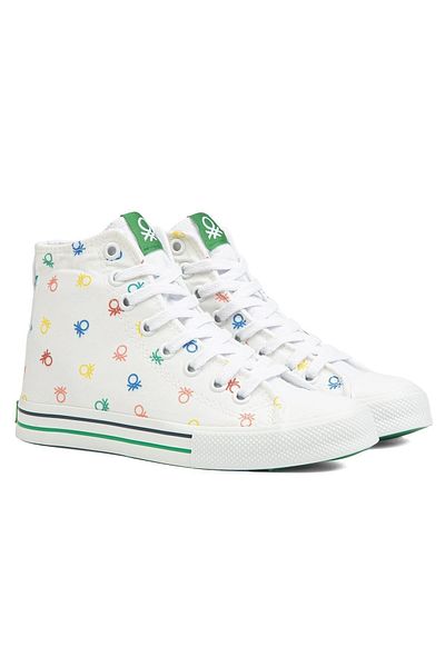 Benetton ® |   BN-90185 -Alb - Pantofi sport pentru femei