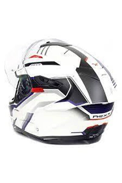 Nexx Sx.100r Grıdlıne Mat Beyaz-mavi Kask