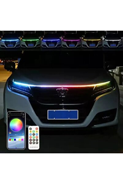 RGB Ssangyong Tivoli Drl Ön Kaput Gündüz Ledi App Ve Kumanda Kontrol 1.5 Metre Rgb Led Şerit