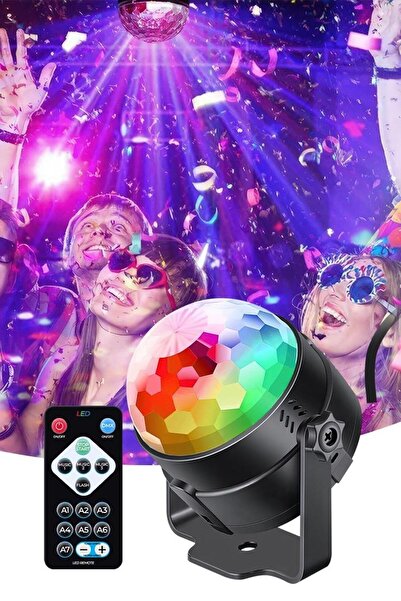 DEMPOWER Oynar Başlıklı Kumandalı RGB Disko Topu