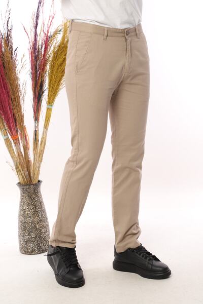 FORE SPORT بنطال تشينو بأرجل أنبوبية وتفصيل مريح