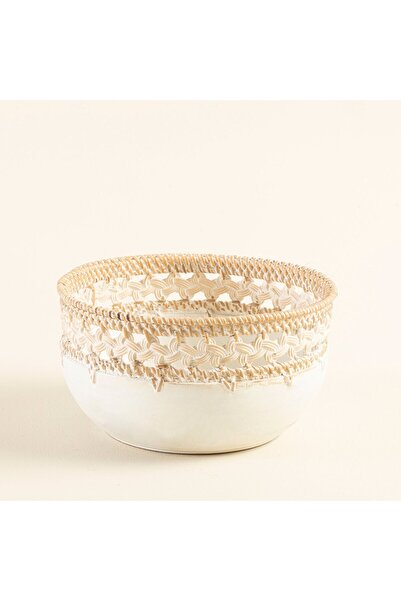 Chakra Gillie Decorative Deep Bowl m White