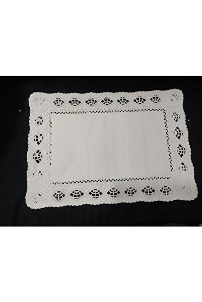 abnturk 10 Adet Dantel Görünümlü Kağıt Tepsi Örtüsü 37x26cm Şık Sunumların Va...