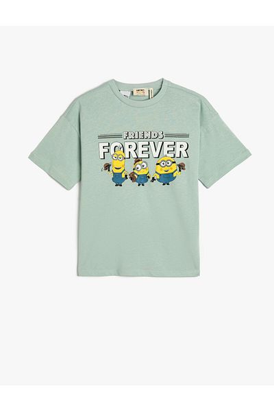 Koton Minions T-Shirt Licensed Short Sleeve Crew Neck Cotton