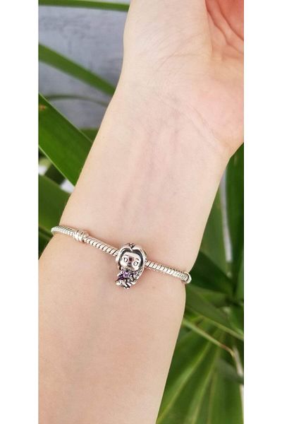 Şengül Ticaret Silver Cute Rapunzel Long Haired Girl Charm