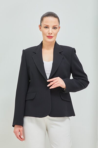 Fagi Γυναικείο μπουφάν με ένα κουμπί με λεπτή εφαρμογή στη μέση