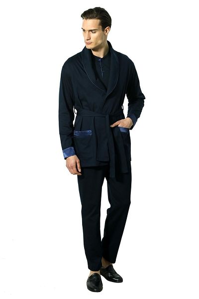 D'S Damat Ανδρικό σατέν πλακέ 5 τεμαχίων χτενισμένο βαμβακερό κοστούμι Rob 23003