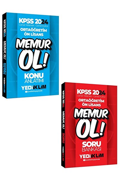 Yediiklim Yayınları 2024 KPSS Ortaöğretim Önlisans Memur Ol Konu + Soru Seti