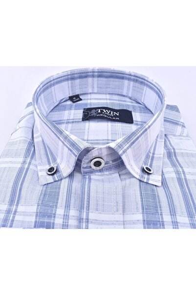 Twin 565758-REGUAR KESİM UZUN KOL GÖMLEK/LACİVERT/XL
