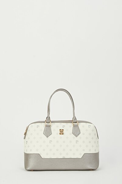 Pierre Cardin White Monogram Women's Shoulder Bag 05PO23Y1734