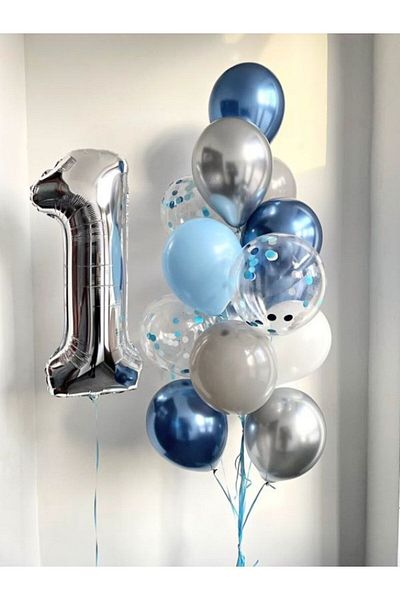 MERİ PARTİ 1 YEAR OLD BIRTHDAY PARTY BALLOONS AGE FOIL BALLOON