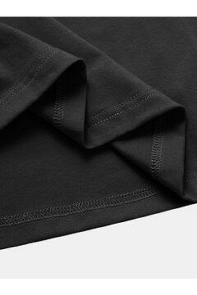 İmpavido Tricou oversize negru imprimat „RUN”