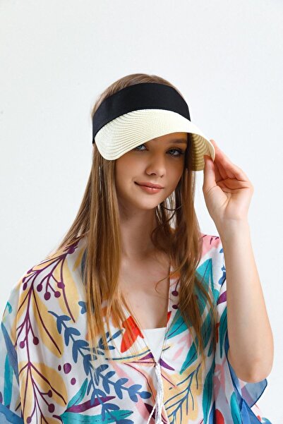 Saria Moda قبعة نسائية قابلة للطي من القش