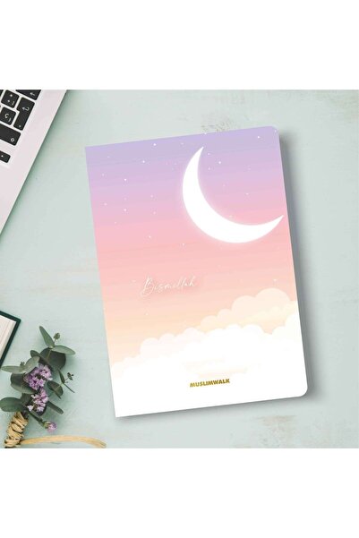 MuslimWalk Evya - Bismillah Hilal - A5 Çizgili Defter #YK300