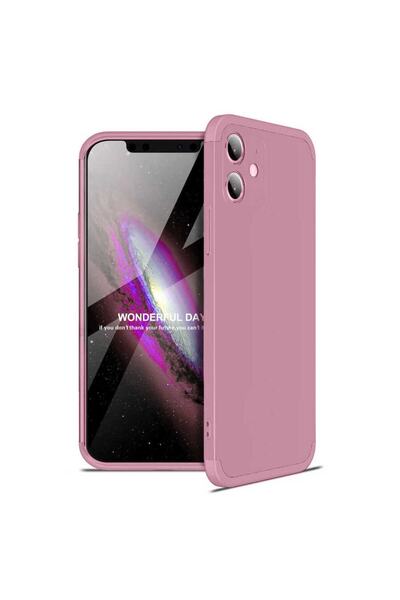 Nezih Case Apple iPhone 12 Mini 360 Tam Koruma 3 Parça Slim Sert Silikon Kılı...