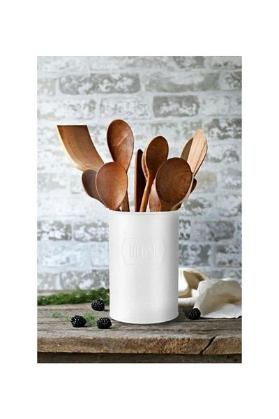 The Mia White Spoon Holder - 17X11 cm