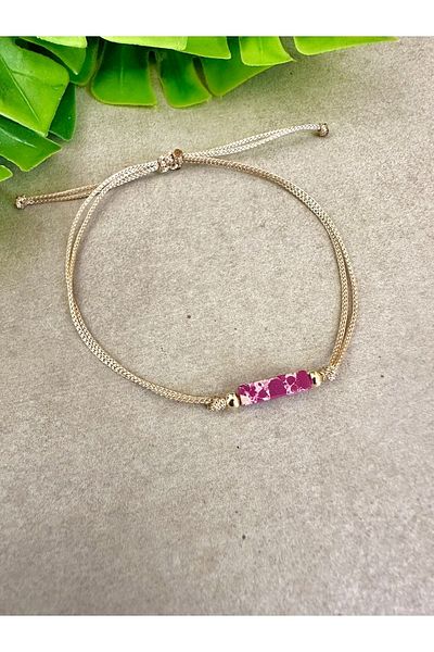 Atelier Çağla Natural Purple Varacite String Bracelet