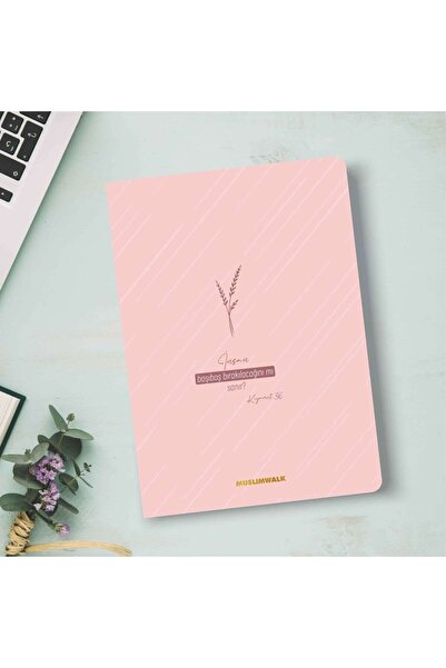 MuslimWalk Beyru - İnsan Başıboş Bırakılacağını mı Sanır - A5 Çizgili Defter #YK313