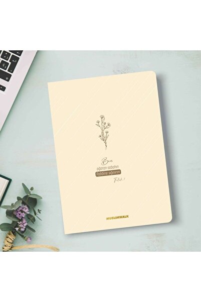 MuslimWalk Tan – Ağaran Sabahın Rabbine Sığınırım – A5 Çizgili Defter #YK314