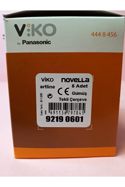 VİKO Viko 92190601 Novella Gümüş 1 Li Çerçeve
