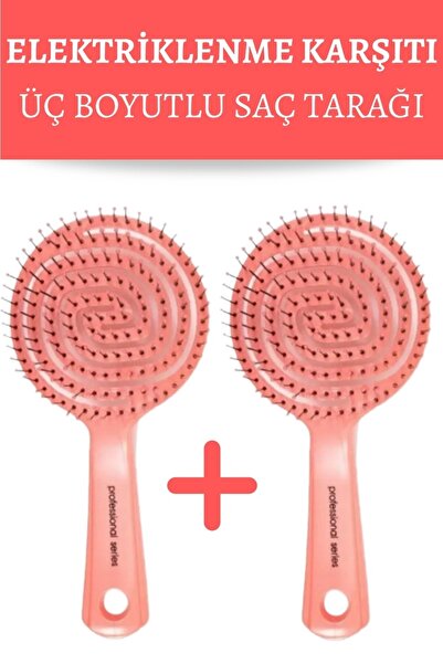 Lovendas 2 komada profesionalne roze četke za negu kose - tri veličine