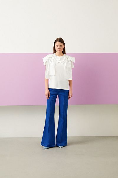 Jus De Pommes ECRU BLONDE SHORT SLEEVE BLUZ