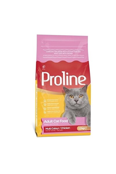 Proline ProLine Renkli Taneli Tavuklu Yetişkin Kedi Maması 1.2 Kg