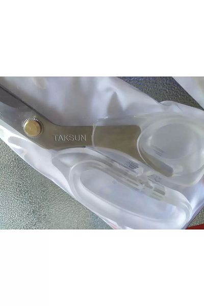 ATMACA TUHAFİYE Transparent Handle Steel Tailor Scissors 23 Cm - 9 Inch Tailor Scissors - Fabric Scissors
