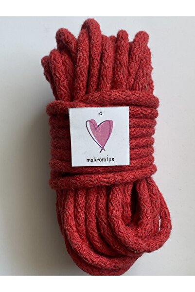 Makromİps حبل مكرامية - خيوط قطنية قابلة للخياطة بطول 10 أمتار، وسلة من الجوت، وحبل كايبان