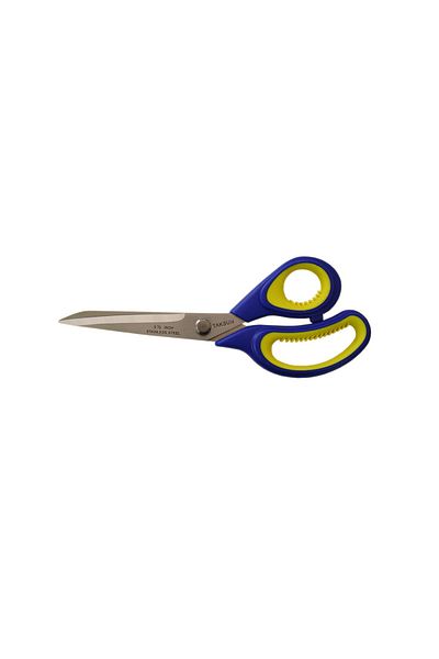 ATMACA TUHAFİYE Steel Tailor Scissors 24 Cm - 9.5 inch Tailor Scissors - Fabric Scissors - BLUE YELLOW