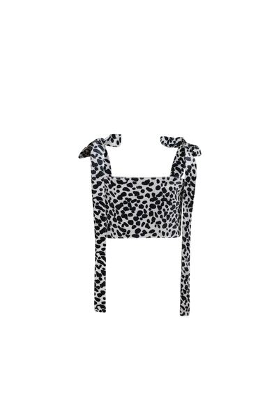 mon icone Kız Çocuk Organik Pamuklu Askılı Ince Kadife Dalmaçyalı Siyah Beyaz...