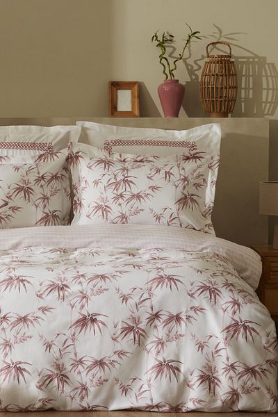 Karaca Home Doğasever Grove Bamboo Double Duvet Cover Set Coral