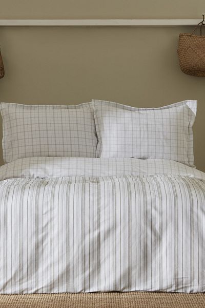 Karaca Home Doğalever Geo Cotton Transformation Single Duvet Cover Set Khaki