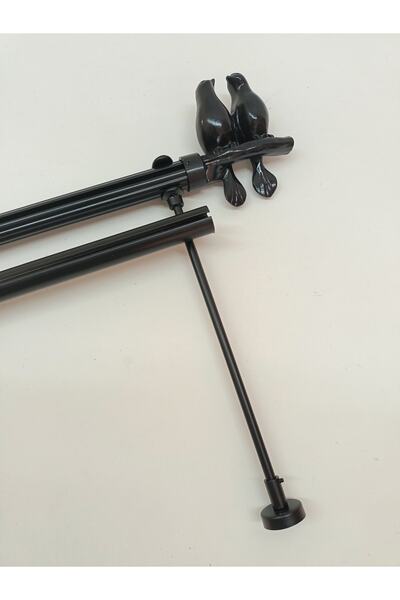 BeSe HOME KUŞ BAŞLI TEK RAYLI METAL RUSTİK 250 CM PERDE ASKISI PERDE KORNİŞİ