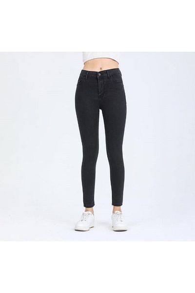 SHEVEGA Smoked High Waist Skinny Jeans Kott Pants