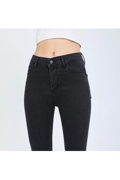 SHEVEGA Smoked High Waist Skinny Jeans Kott Pants