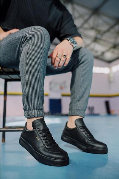 Joy Man J666 Pantofi sport casual pentru bărbați, cu talpă ortopedică, cu șireturi, ST Negru