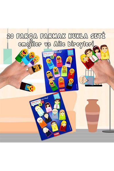 Tox 2 Set - 20 Pieces Tox Emojis and Family Members Finger Puppet T106 T751