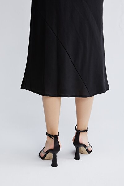 Valmenti Viola Kadın Siyah Multi Vegan Topuklu Sandalet