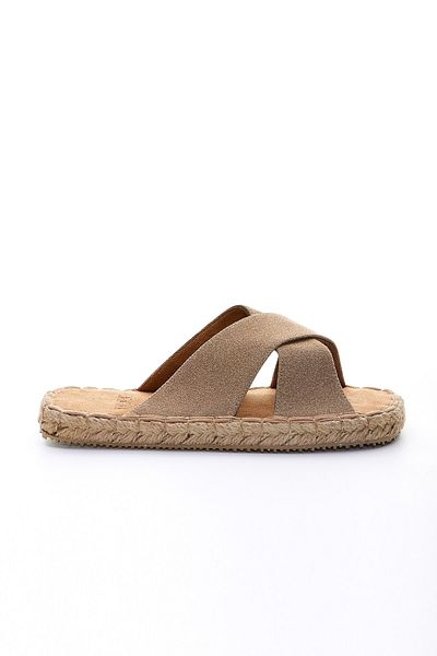 Valmenti Jose Men's Mink Textile Flat Slippers