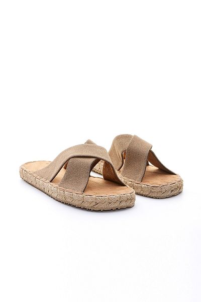 Valmenti Jose Men's Mink Textile Flat Slippers